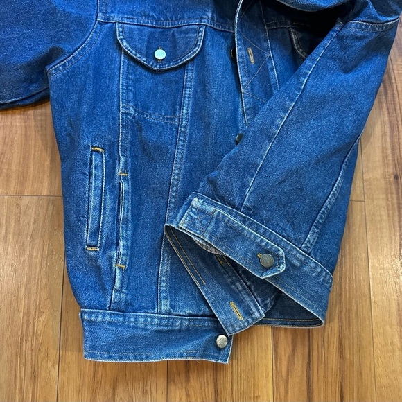 100% Cotton Vintage 1970s Large London Fog Blue Denim Jacket - Picture 2 of 15